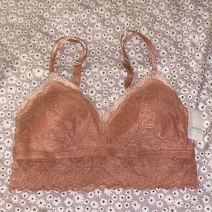 Pink lace bralette
